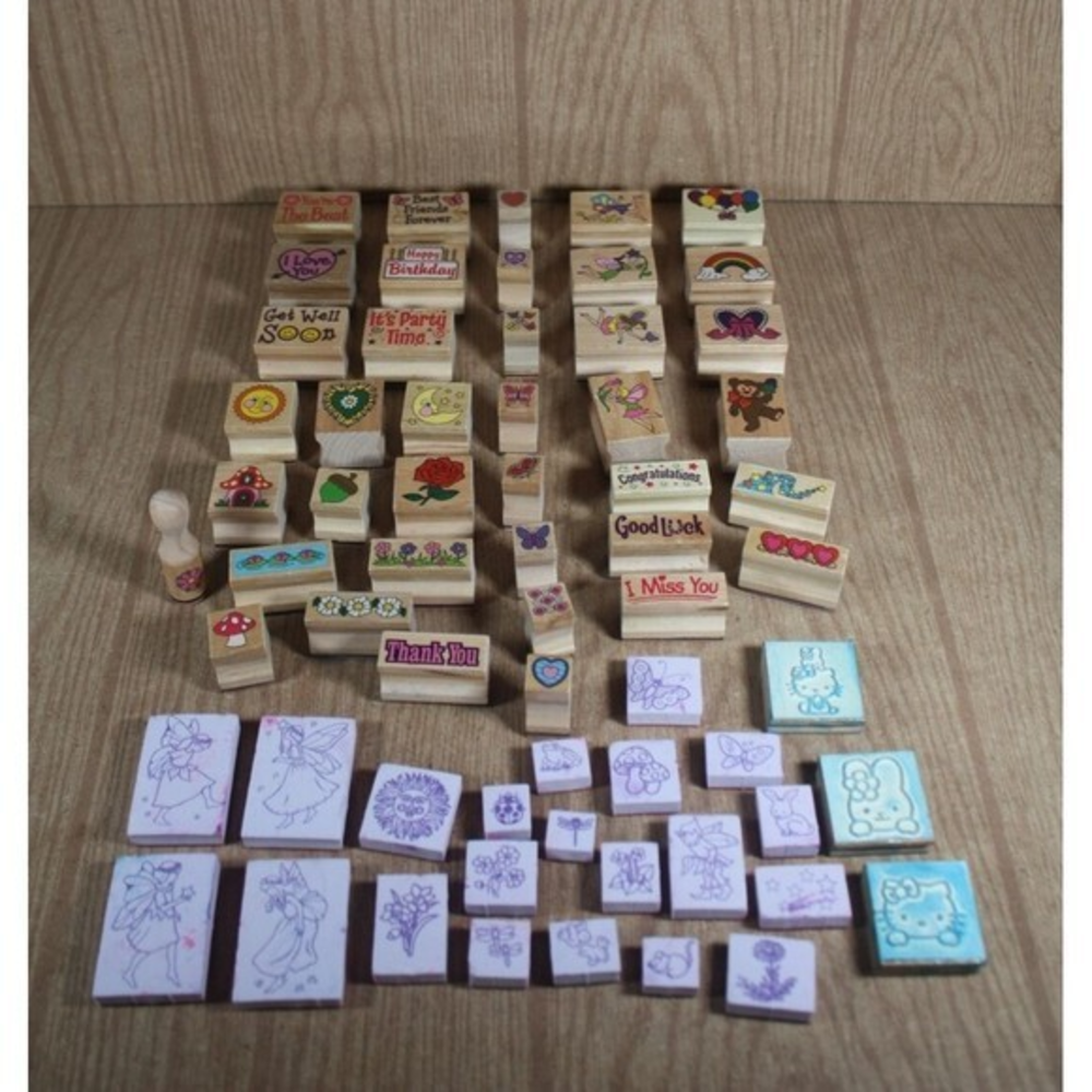 Huge Lot Of Various Stamps‎ Happy Birthday, Thank You, Fairies, Shapes, Flowers